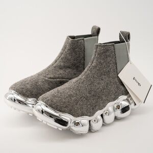 size 10 / 44 Grounds Jewelry Felt Side Gore Chrome Grey Sneakers